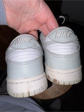 Nike Kids Low-Top Sneakers in Pale Blue and White